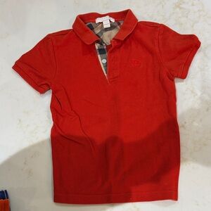 Burberry Kids Red Polo Shirt